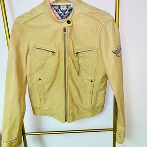 Tan Leather Jacket - Tommy Hilfiger